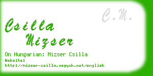 csilla mizser business card